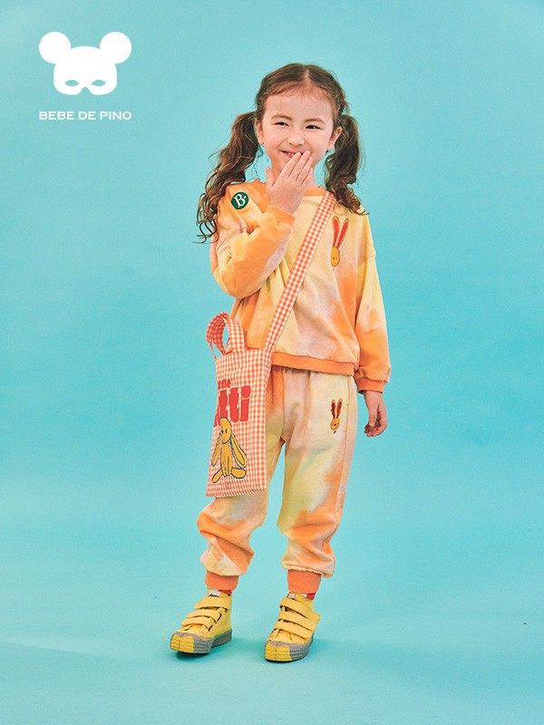 贝贝品诺童装2022春夏季橙色T恤