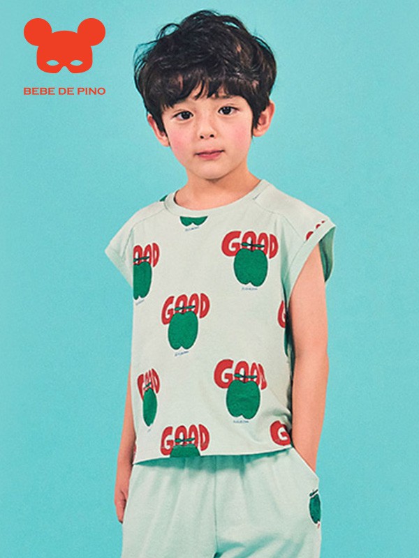 贝贝品诺童装2022春夏季白色背心