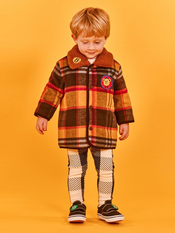 贝贝品诺童装2022秋冬季咖啡色大衣