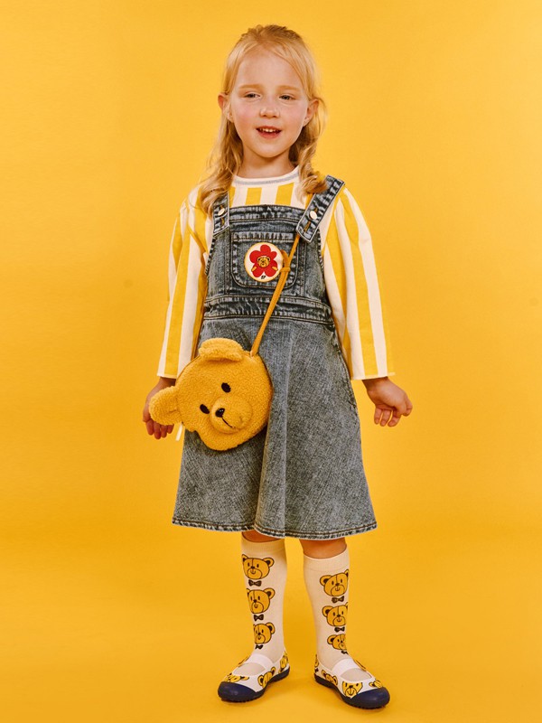 贝贝品诺童装2022秋冬季灰色背带裙