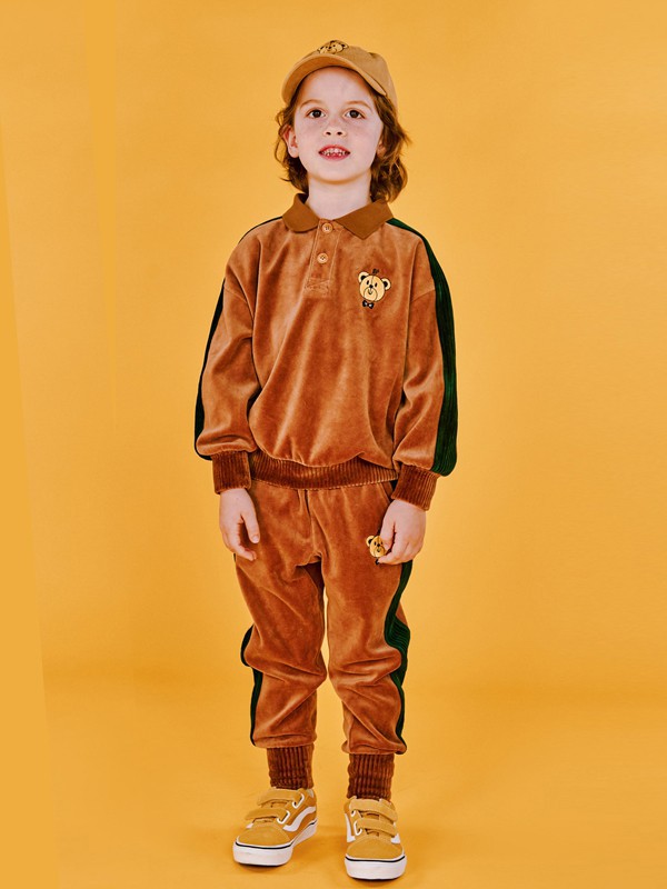 贝贝品诺童装2022秋冬季咖啡色T恤