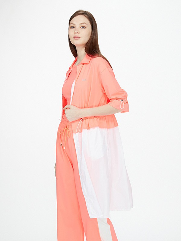 后益女装2023春夏季橙色阔腿裤