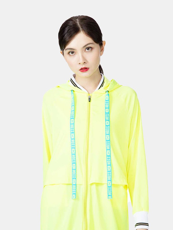 后益女装2023春夏季黄色防晒衫