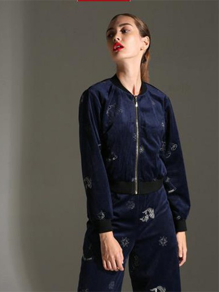 BOBO&TOTO女装2022秋冬季藏蓝色连衣裙