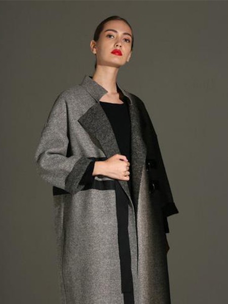 BOBO&TOTO女装2022秋冬季酒红色大衣