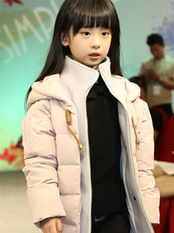 简所童装2022秋冬季白色棉服