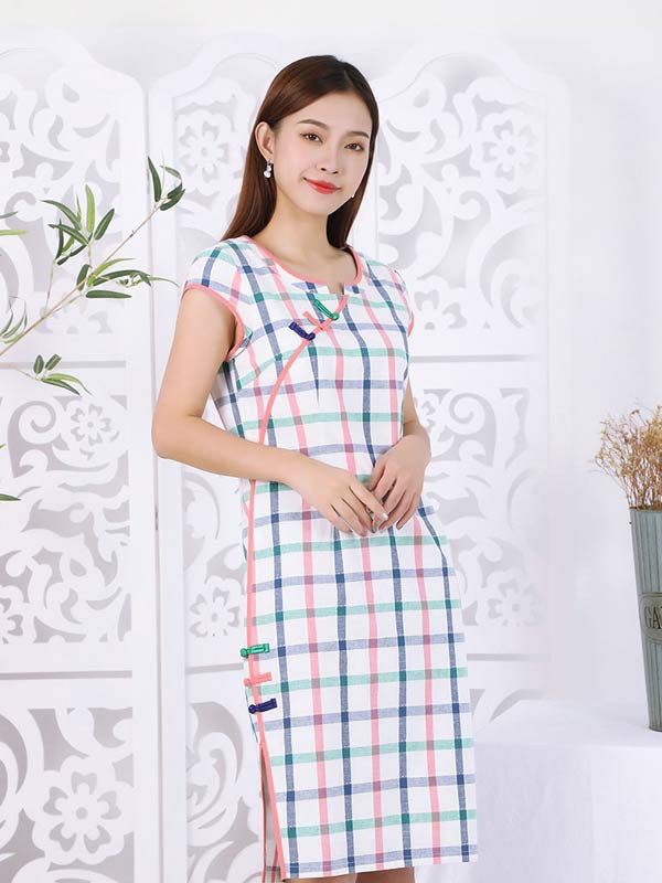 茉希女装2023春夏季白色连衣裙