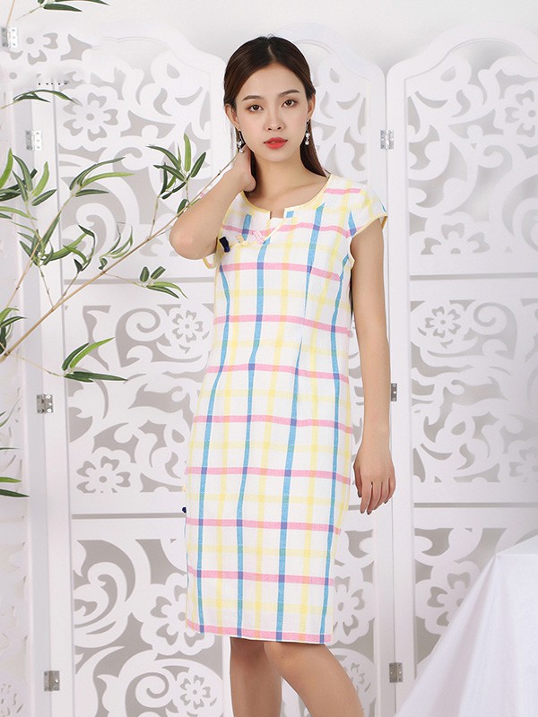 茉希女装2023春夏季白色连衣裙