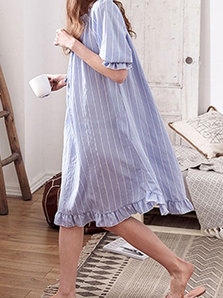 15路站牌内衣2023春夏季蓝色家居服