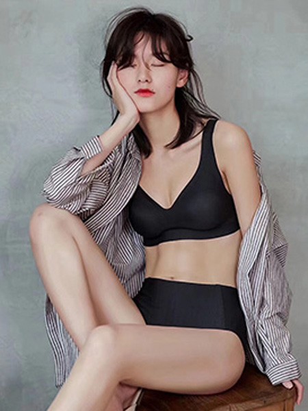 15路站牌内衣2023春夏季黑色时尚内衣