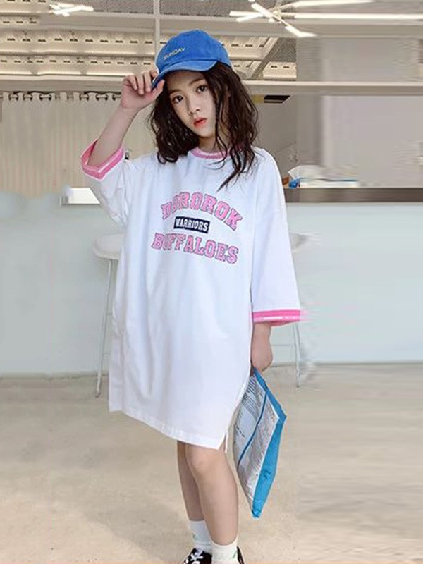 卡拉美童装2022秋冬季白色连衣裙