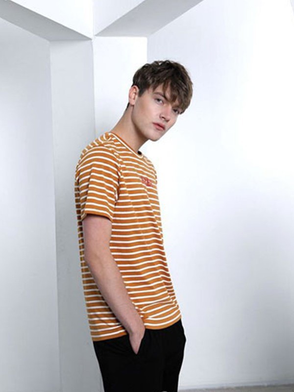 新格新男装2023春夏季黄色T恤