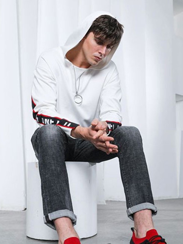 新格新男装2023春夏季白色卫衣