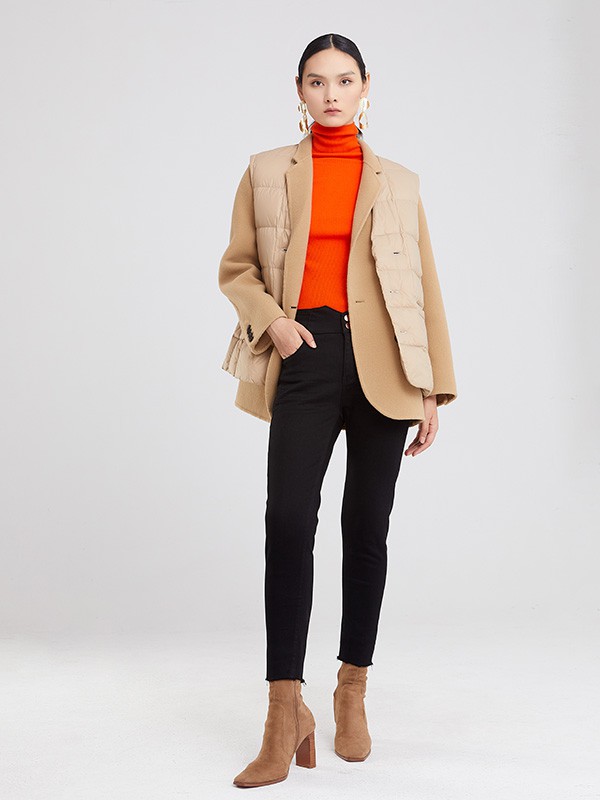 卡蔓2022秋冬季黑色长裤