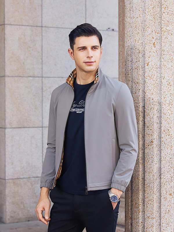 爱迪丹顿男装2022秋冬季藏蓝色T恤