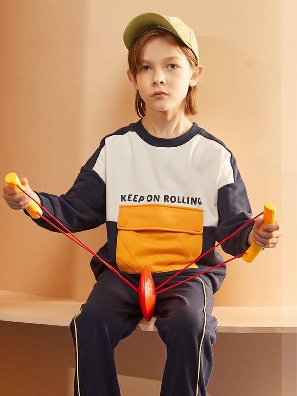 巴帝巴帝童装2022秋冬季白色T恤