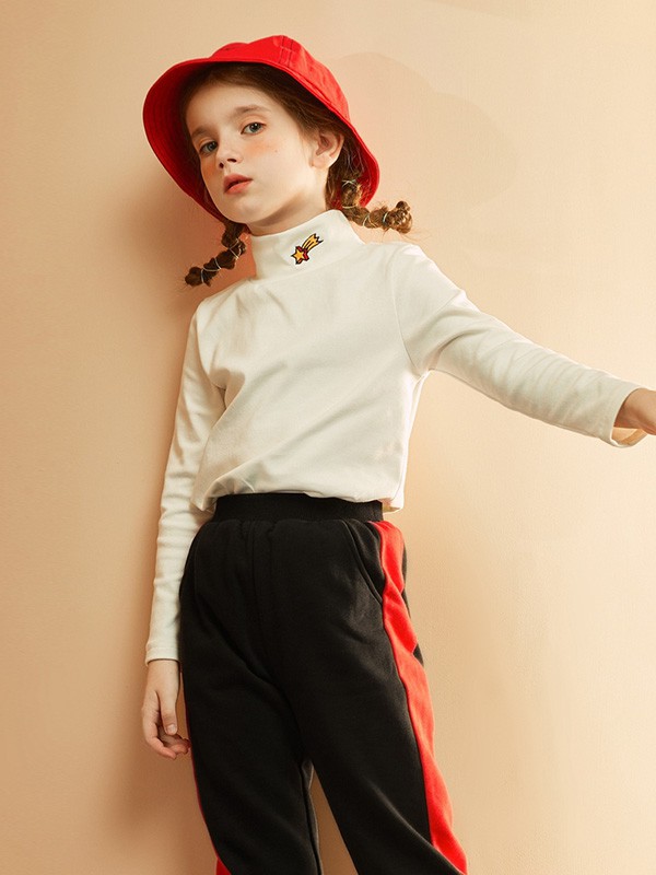 巴帝巴帝童装2022秋冬季白色毛衣