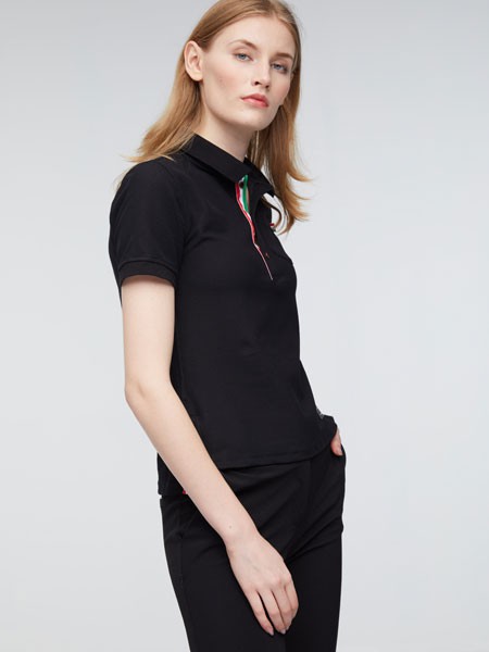 玛革诺施女装2023春夏季黑色连衣裙