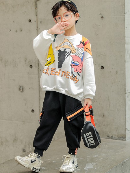 乔克叔叔童装2022秋冬季白色T恤