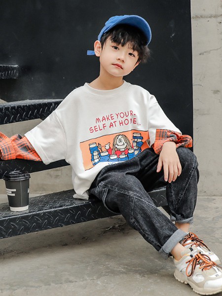 乔克叔叔童装2022秋冬季白色T恤
