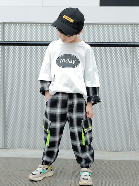 乔克叔叔童装2022秋冬季白色T恤