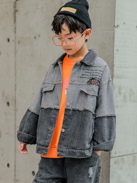 乔克叔叔童装2022秋冬季橙色T恤