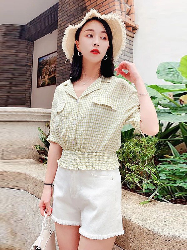 熙加女装2023春夏季白色短裤