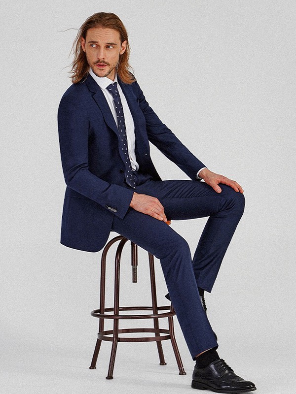 培罗蒙男装2022秋冬季藏蓝色西装裤