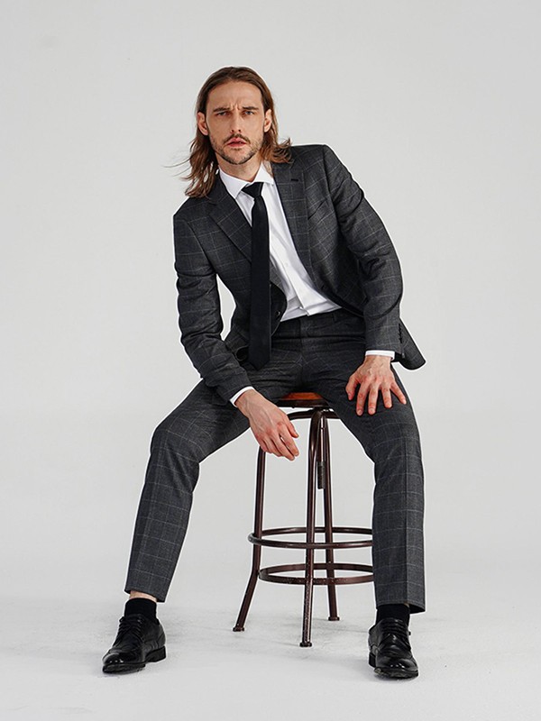 培罗蒙男装2022秋冬季黑色西装