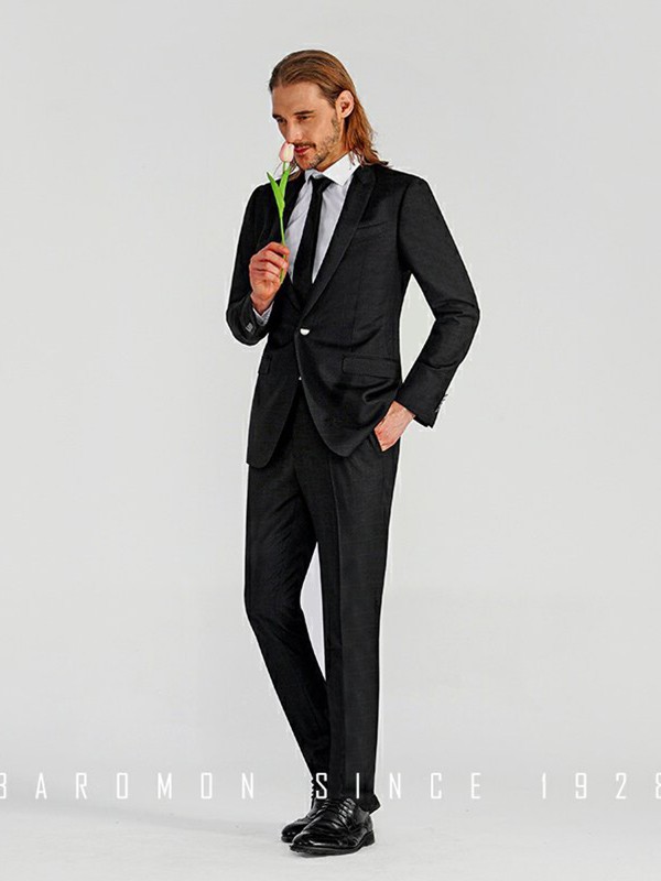 培罗蒙男装2022秋冬季黑色西装裤
