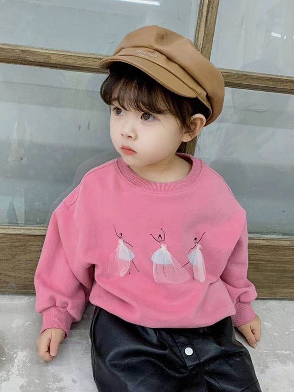 幼米童装2022秋冬季粉色T恤