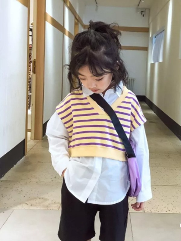 幼米童装2022秋冬季白色衬衫