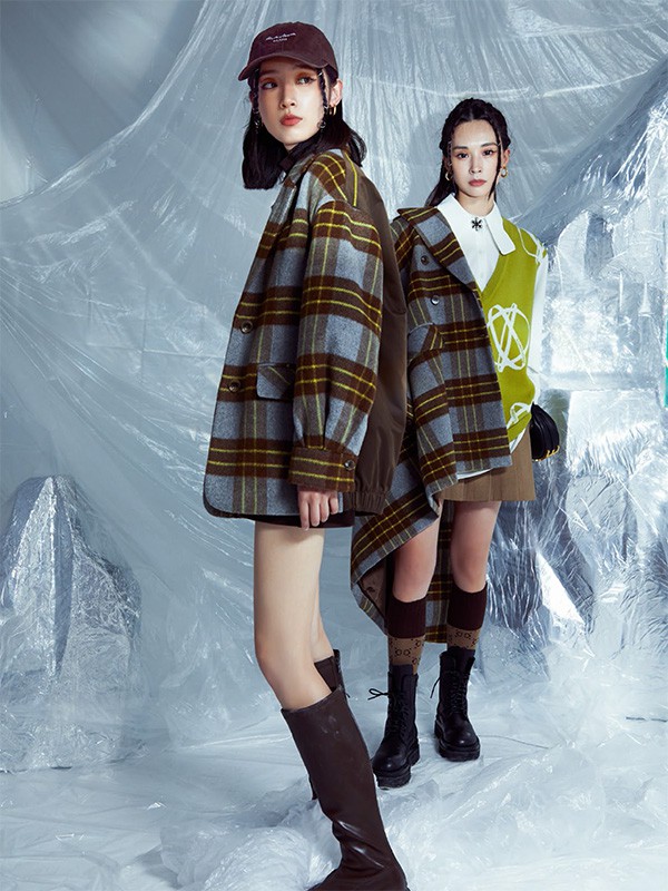 珞炫女装2022秋冬季棕色大衣