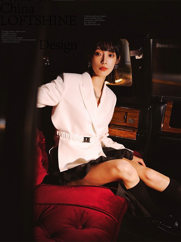 珞炫女装2022秋冬季白色西装