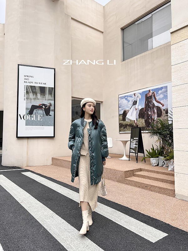 ZHANGLI2022秋冬季绿色棉服