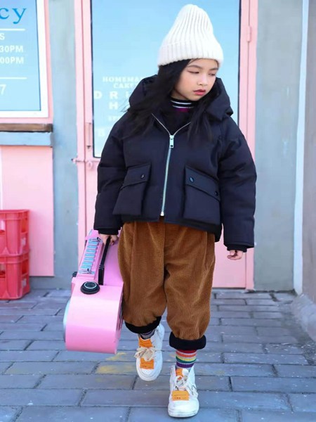 mocodémoco童装2022秋冬季咖啡色长裤