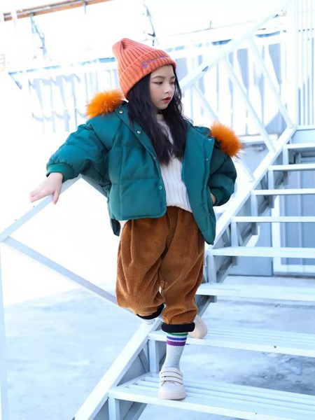 mocodémoco童装2022秋冬季咖啡色阔腿裤