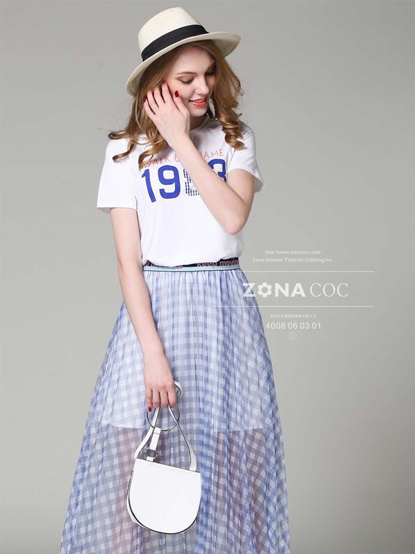 左娜女装2022春夏季白色T恤