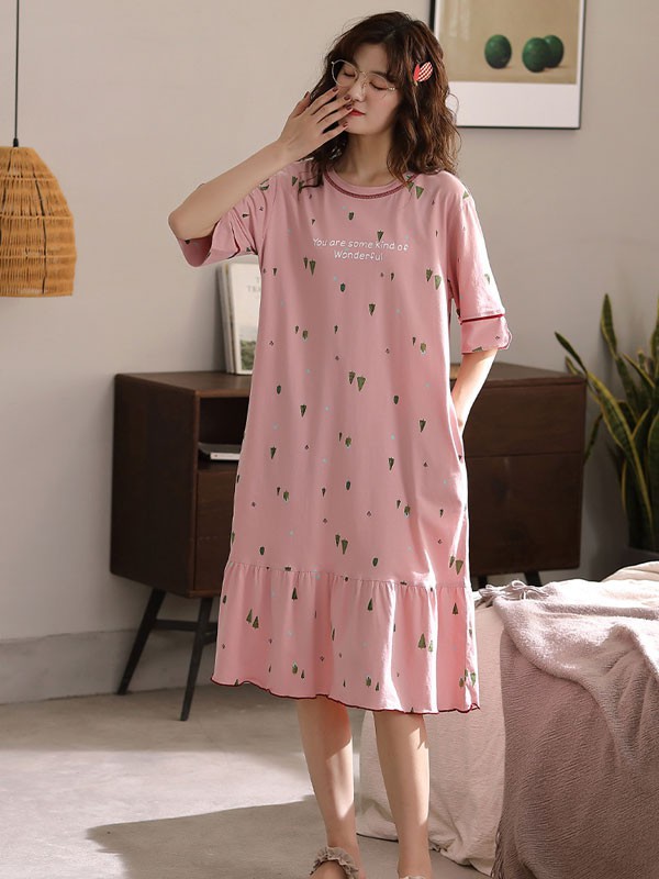 多拉美2022春夏季粉色家居服