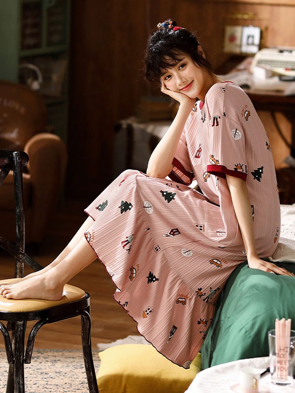 多拉美2022春夏季粉色家居服