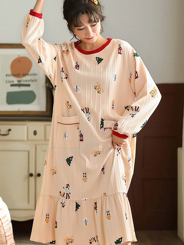 多拉美2022秋冬季橙色家居服