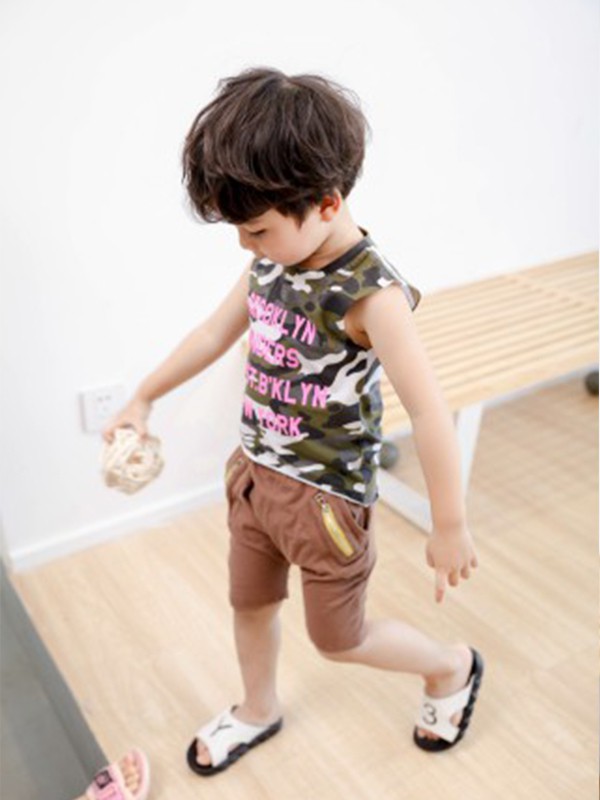 爱西西童装2023春夏季黑色T恤