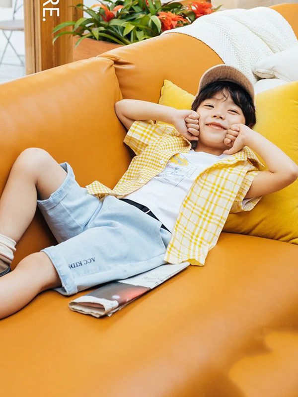 爱西西童装2023春夏季蓝色短裤