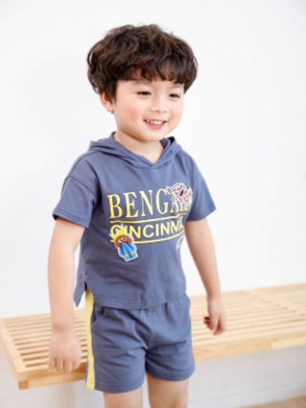 爱西西童装2023春夏季灰色卫衣