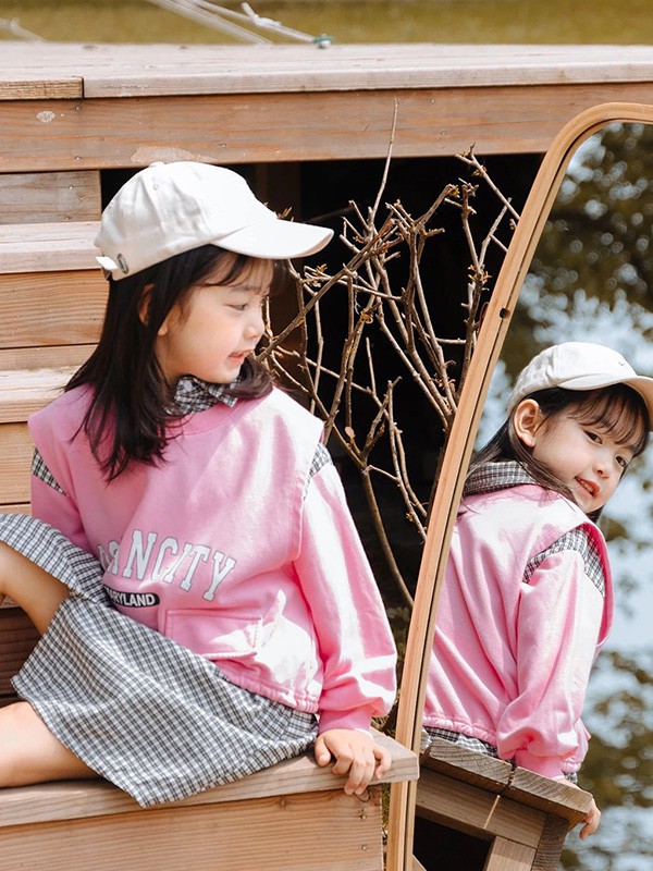 爱西西童装2023春夏季粉色T恤