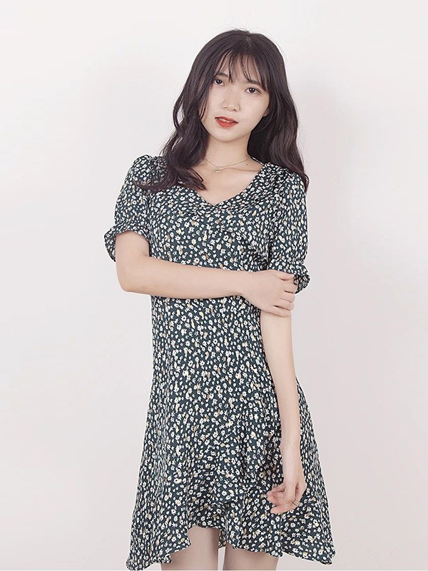 提图斯女装2023春夏季黑色连衣裙