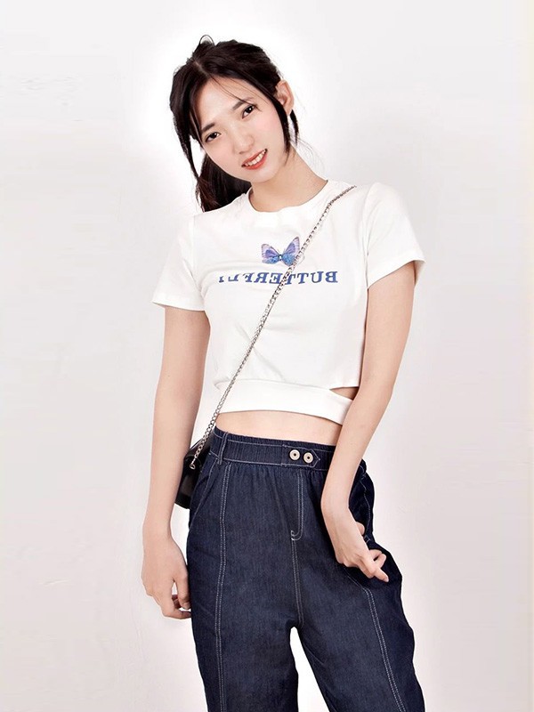 提图斯女装2023春夏季白色T恤