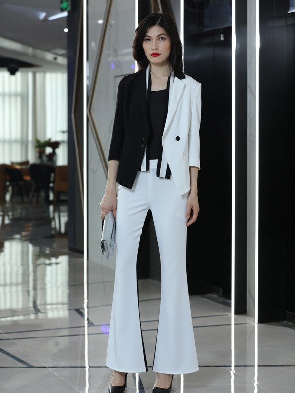 拉蒂赛女装2023春夏季白色阔腿裤