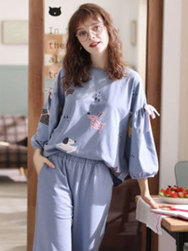 菲维丝汀内衣2022秋冬季蓝色家居服