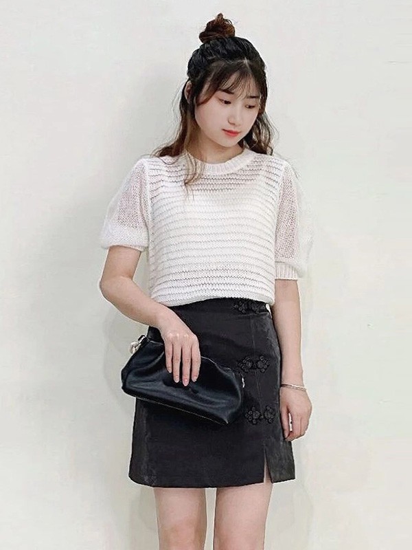 幻彩四季女装2023春夏季黑色包臀裙